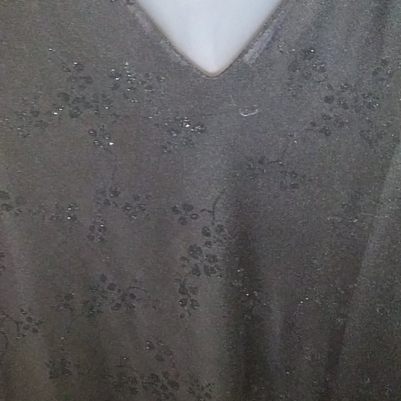 Fab black evening dress embroidered w/ jet fabri - Picture 9 of 11